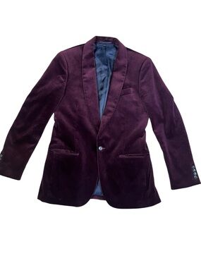J.Crew Ludlow Blazer Men’s 38R Burgundy Velvet Slim Shawl Collar